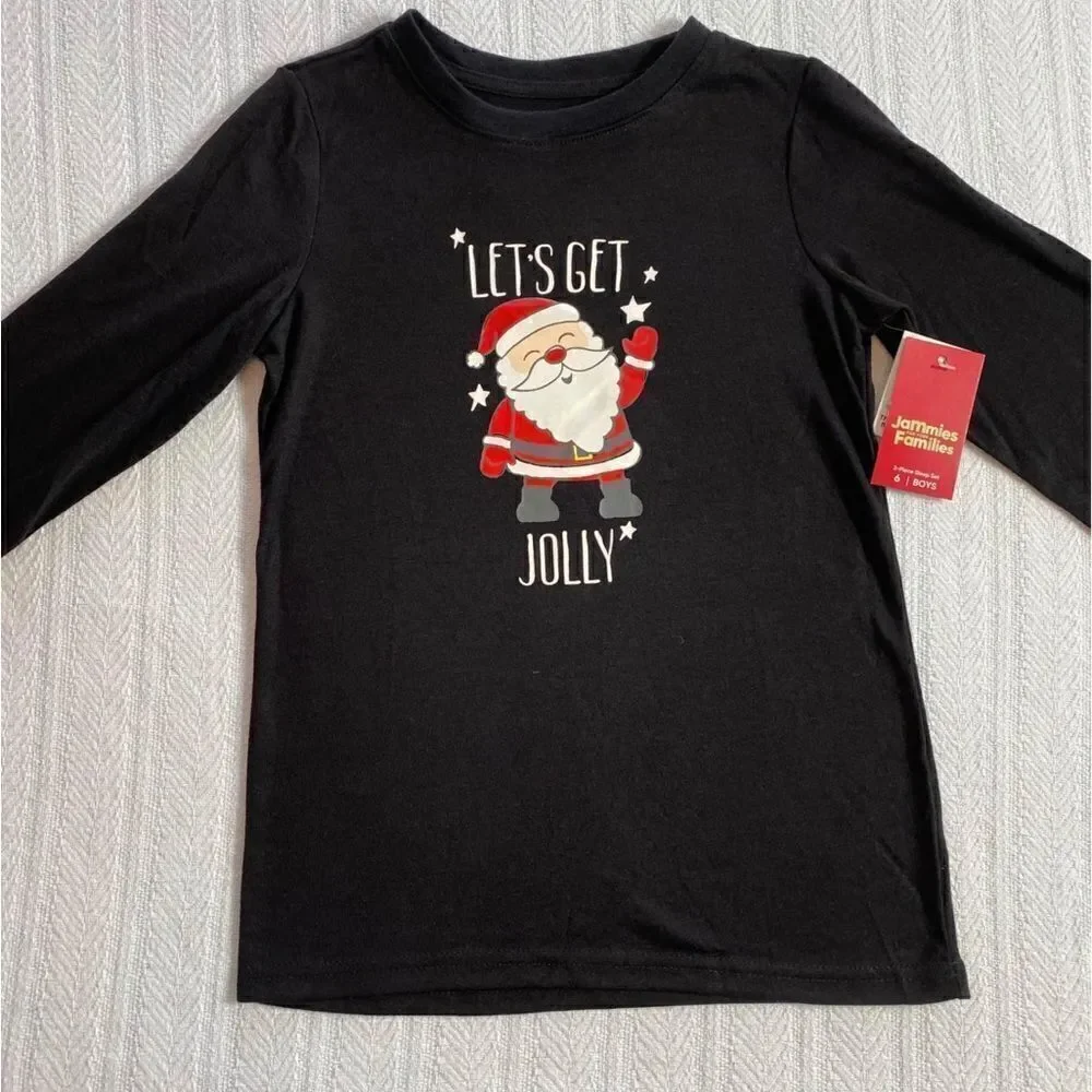 Jammies For Your Families Boys Jolly Santa 2 Pc Set